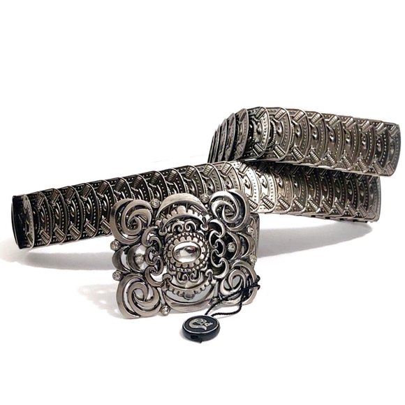 evgothicjewelry Metallic Snake Design Women 32 inches Stretch Belt - Picture 2 of 6